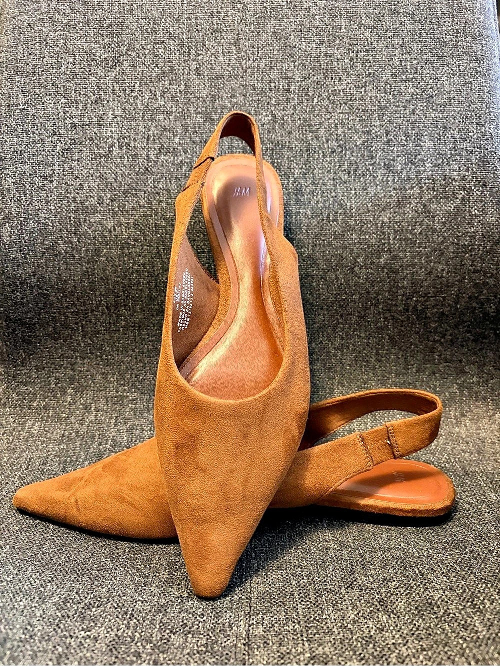 H&M Pointed-Toe Slingback Flats Brown EU 38